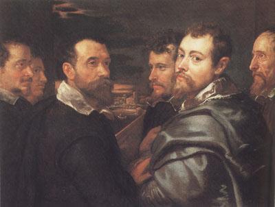 Peter Paul Rubens Peter Paul and Pbilip Rubeens with their Friends or Mantuan Friendsship Portrait (mk01) oil painting picture
